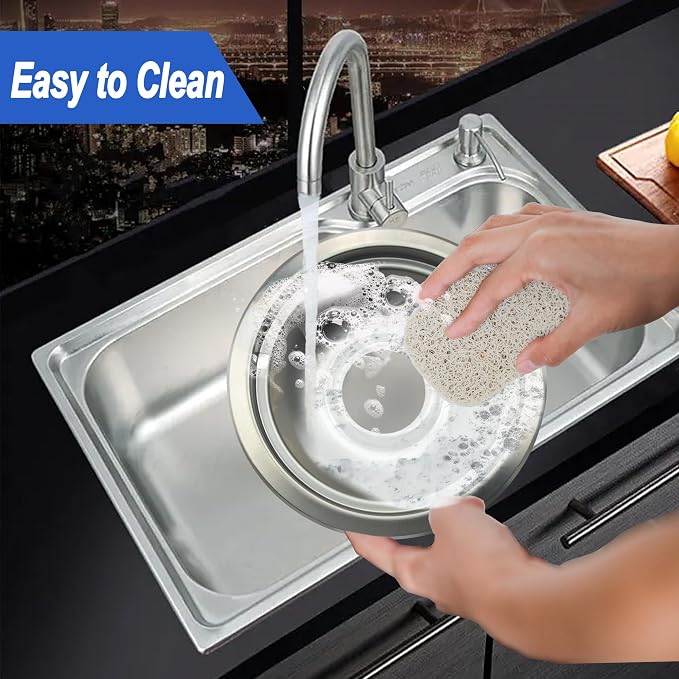 Electric Stove Drip Pans for GE Hotpoint Kenmore, Chrome 4-Pack | Includes 2×6" and 2×8" chrome drip pans to replace worn burner bowls on compatible GE, Hotpoint, and Kenmore ranges