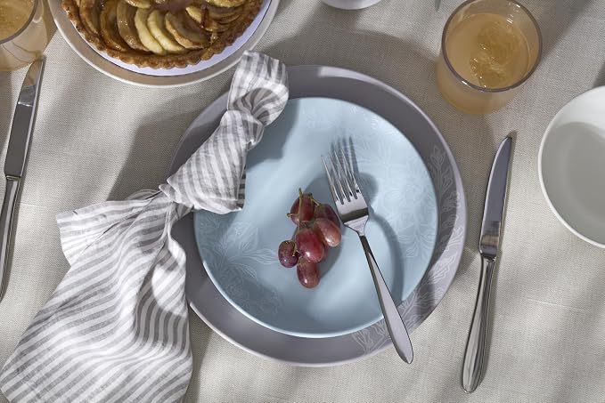 Oneida Mooncrest 45-Piece 18/0 Silverware Set for 8, Flatware | mirror finish, dishwasher safe | includes serving spoons and utensil set | cutlery set, wedding silverware