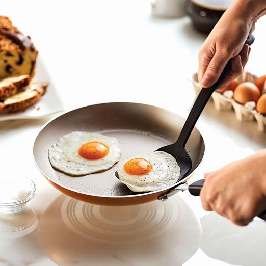 Farberware Cookstart Aluminum DiamondMax Nonstick Cookware Set, Kitchen Essentials, 15-Piece, Copper