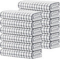 Kitinjoy Cotton 12 Pack Terry Kitchen Towels, Grey | 16 x 25 Inches Super Soft and Absorbent Dish Towels, Quick Drying hand towels for kitchen Drying
