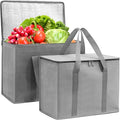 Carrywell (Not Made In China) Insulated Reusable Grocery Bags, Catering and Delivery Bag For Hot and Cold Food, Collapsible Thermal Tote For Doordash