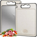 Tibo Titanium Cutting Board for Kitchen 1pc with Juice Groove – Double Sided Cutting Board for Meat, Veggies & Bread 14.5 * 9.8 inches, Dishwasher Safe, Durable and Easy to Clean