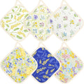 6 Pack Pot Holders 100% Cotton Heat Resistant Potholder, Machine Washable Pot Holder, Hot Pads, Table Pads for Cooking Baking (Z)