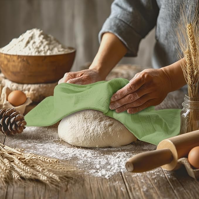 Utopia Kitchen Sage Green Flour Sack Towels [12 Pack-28 x 28 In]100% Cotton | Tea Towels for Cleaning & Drying - Highly Absorbent Kitchen Dish Cloth