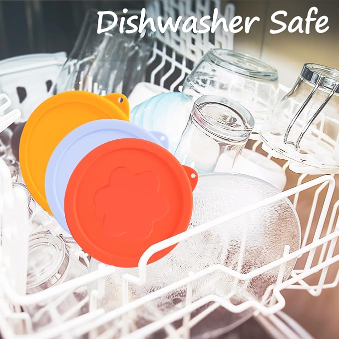 LUVCOSY 1 Cup Silicone Replacement Lids Storage Cover for Pyrex 7202-PC Glass Bowls (Container not Included) 4 Pack Microwave, Dishwasher and Freezer Safe