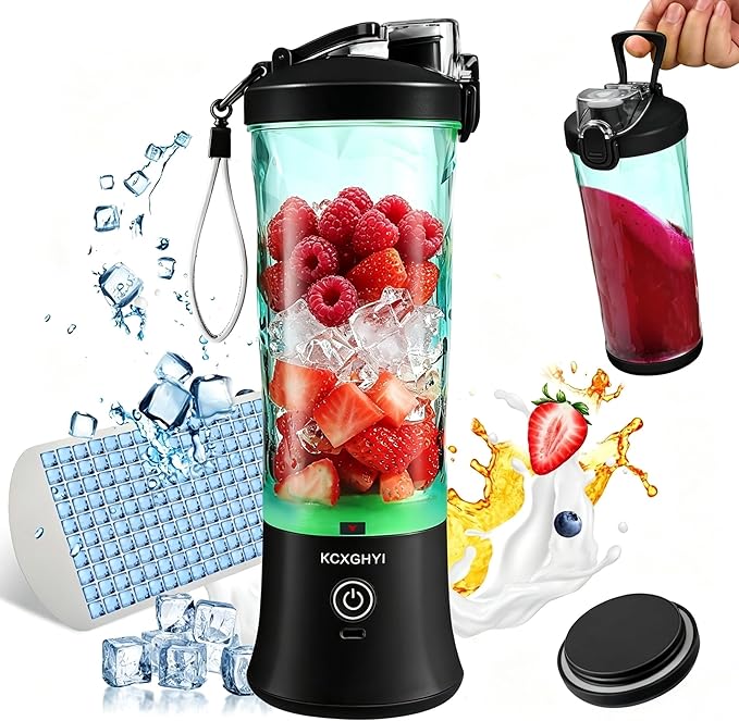 Portable Blender for Smoothies, Freshly Squeezed Juices, Milk shakes and Baby food, 20 oz BPA Free, Suitable for Outdoor Sports, Family, Travel. （Black）