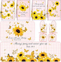 Fourluoo 10 Pcs Sunflower Kitchen Decor and Accessories Pink Kitchen Towels Rugs Oven Mitts and Pot Holders Set Sunflower Decorations Set for Cooking Baking Grilling Mom Gift Home