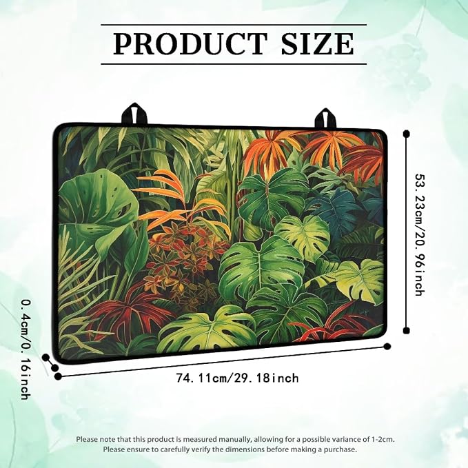 Tropical Leaf Top Cover for Electric Stove, 30 x 21 Inch Stove Top Protector, Wear Resistant Ceramic Glass Electric Stove Top Cover, Anti-Slip Insulation Pad for Glass Stove Top Protector