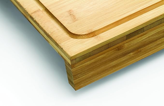 Camco 43548 4 Burner Grooved Bamboo Stove Top Work Surface with Adjustable Legs