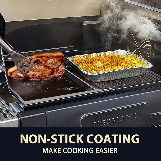 Utheer Half Griddle Plate for Ninja FlexFlame PG300, Ceramic Nonstick | Nonstick ceramic surface supports easy cleanup, ideal for BBQ, breakfast and outdoor flat top cooking