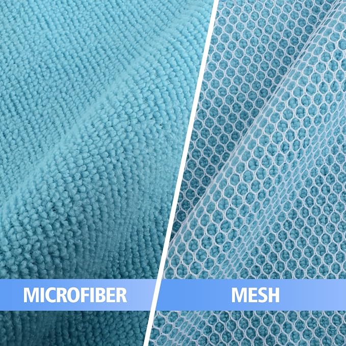 Dish Cloths for Washing Dishes with Scrub Side, Microfiber Dish Rags | Dual-sided microfiber dish cloths with scrubber for stuck-on food, quick dry kitchen washcloths 9 Pack, 7Inch Mixed Colors