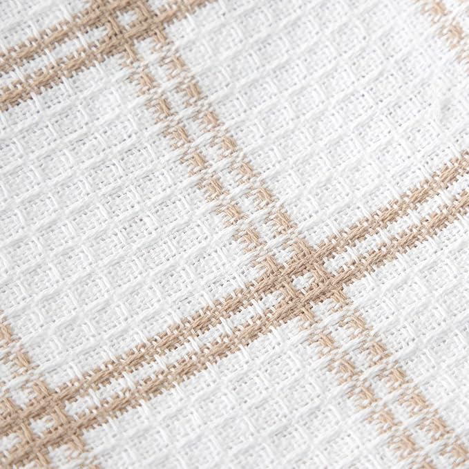 T-Fal Premium Waffle Dish Cloths: Highly Absorbent, Super Soft Long Lasting - 100% Cotton, 12"x13" Towel for Cleaning & Drying, (8-Pack), Sand