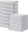 Kitinjoy Cotton 16 Pack Kitchen Towels and Dishcloths Sets, Grey | 16 x 25 Inch & 12 X 12 Inch Dish Towels Bulk, Super Soft and Absorbent hand towels for kitchen Drying