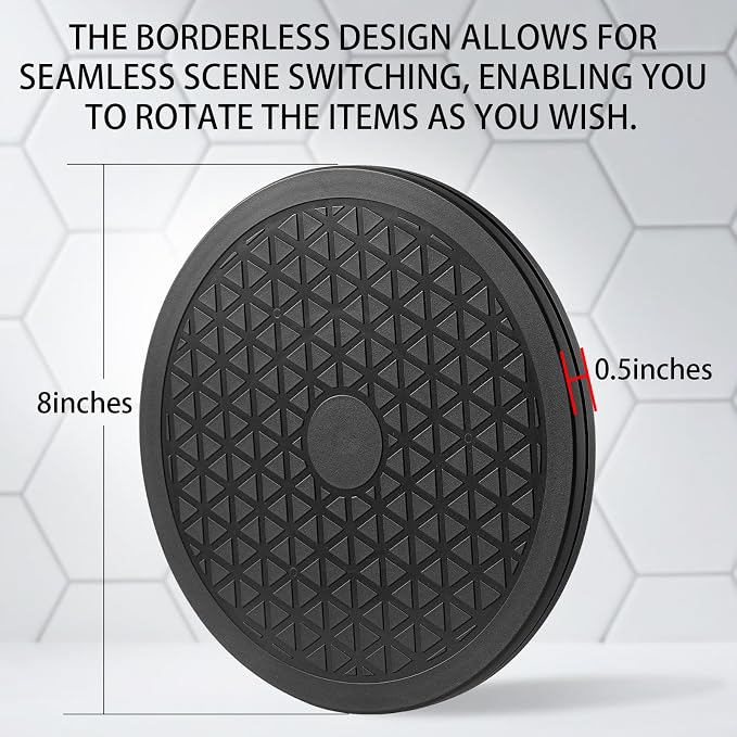 8 Inch Heavy Duty Rotating Swivel Stand - Lazy Susan with Steel Ball Bearings for Model Base/Rotating Plants/Crafts Stand Monitor/TV/Monitors/Potted Plants (360˚ Rotation)