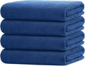 HOMEXCEL 4PK Bath Towel Set, 30x60 in, Absorbent Large Towels for Bathroom | Ultra Soft, Lightweight, Quick Dry Towels for Pool, Beach, Swim, Yoga, SPA, Blue