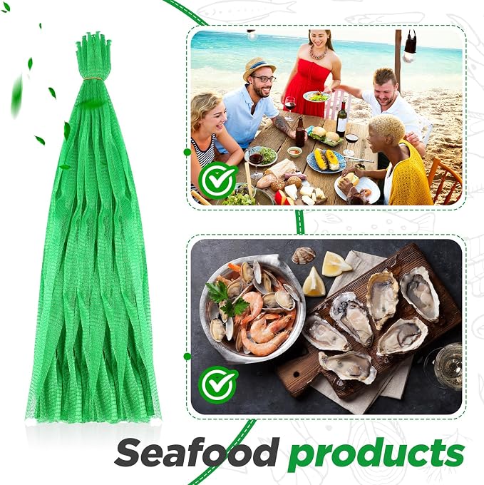 Windyun 1500 Pcs 20 Inch Mesh Bags for Vegetables Mesh Produce Bags Reusable Nylon Netting Bulk, Fits Storage Egg Vegetable Seafood Fruits Grocery (Green)