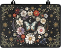 Butterfly Daisy Floral Plant Moon Print Electric Stove Top Cover 29.18 x 20.96 inch Silicone Cooktop Cover with Lanyards Coffee Machine Mat Stove Protector for Glass Top Stove