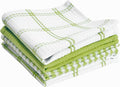 T-Fal Premium Waffle Dish Cloths: Highly Absorbent, Super Soft Long Lasting - 100% Cotton, 12"x13" Towel for Cleaning & Drying, (4-Pack), Green