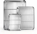Homikit Baking Sheet with Wire Rack Set (3 Pans + 3 Racks), 16/12/9 Inches | Stainless Steel Sheet Pans with Cooling Racks for Oven, Heavy Duty Metal Cookie Bacon Baking Trays Non Toxic, Dishwasher Safe