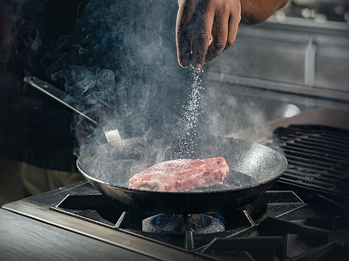 Matfer Bourgeat Black Carbon Steel Frying Pan, 9 3/8"