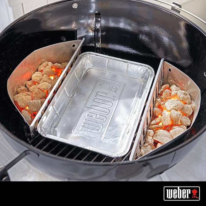 Weber Aluminum Drip Pans 10‑Pack – Disposable Foil Pans for Indirect Cooking, Catching Drippings, Ideal for Roasts, Turkeys & Gravy Drippings - Compatible with Weber Gas Grills - Grill Accessory | Disposable Foil Pans, Ideal for Roasts, Turkeys & Gravy...