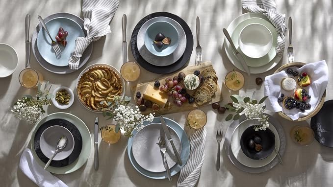 Oneida Mooncrest 45-Piece 18/0 Silverware Set for 8, Flatware | mirror finish, dishwasher safe | includes serving spoons and utensil set | cutlery set, wedding silverware