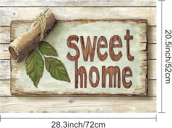 HOMETITUTE Sweet Home Stove Top Cover 28x20 Rustic Wood Diatomite Mat