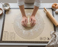 Silicone Pastry Mat with Measurements, 36 x 24 Inch Extra Thick Non-Slip Nonstick XL Baking Mat for Dough Rolling, Kneading, Fondant and Pie, Gray