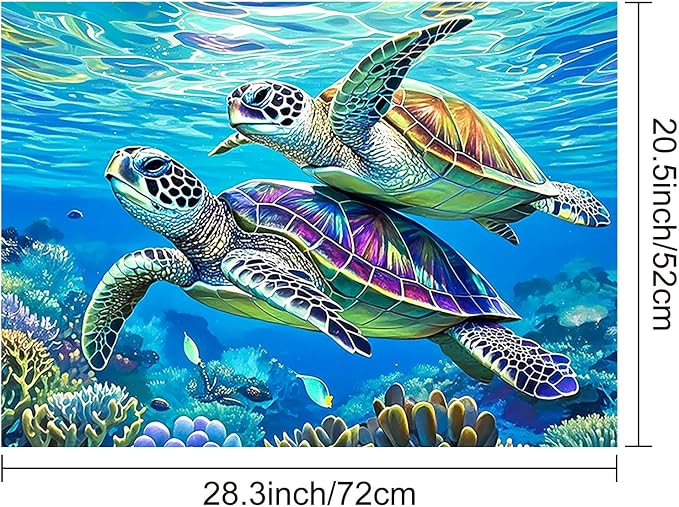 HOMETITUTE Sea Turtle Stove Top Cover 28x20 Diatomite Heat Resistant Mat