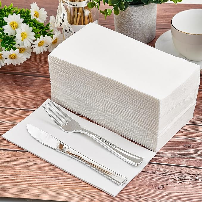 800PACK Disposable Hand Towels for Bathroom, Paper Guest Towels | Soft and Absorbent Disposable Decorative Bathroom Hand Napkins for Kitchen, Parties, Weddings, Dinners