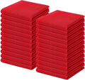 Homaxy 100% Cotton Waffle Weave Kitchen Dish Cloths 24-Pack, Red | 12 x 12 Inches, Ultra Soft Absorbent Dish Towels, Quick Drying Dish Rags with Hanging Loop