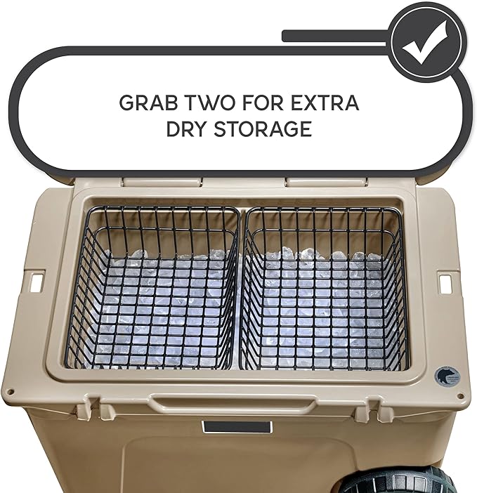 Above Sea Level Cooler Basket for YETI Tundra Haul, YETI Roadie 48, and YETI Roadie 60 - Wire Cooler Rack for YETI Wheeled Coolers - Compatible with YETI Accessories