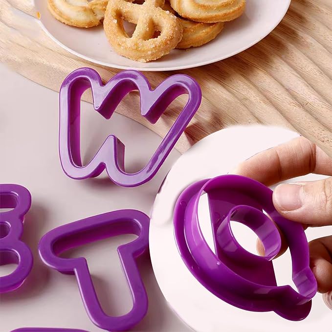 42 Pcs Letter And Number Cookie Cutters,with Dough Alphabet,Numbers,Mathematical Symbols,Fondant Letter Cutters for Birthday, Christmas, New Year and Holiday Party Decorations (42Pcs)