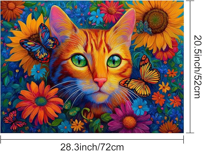 HOMETITUTE Vibrant Cat Stove Top Covers for Electric Stove Cover 28x20 Inches Heat Resistant Diatomite Glass Top Pad Protector Stovetop Cover Decorative Kitchen Mat for Cooktop Countertops and Sinks