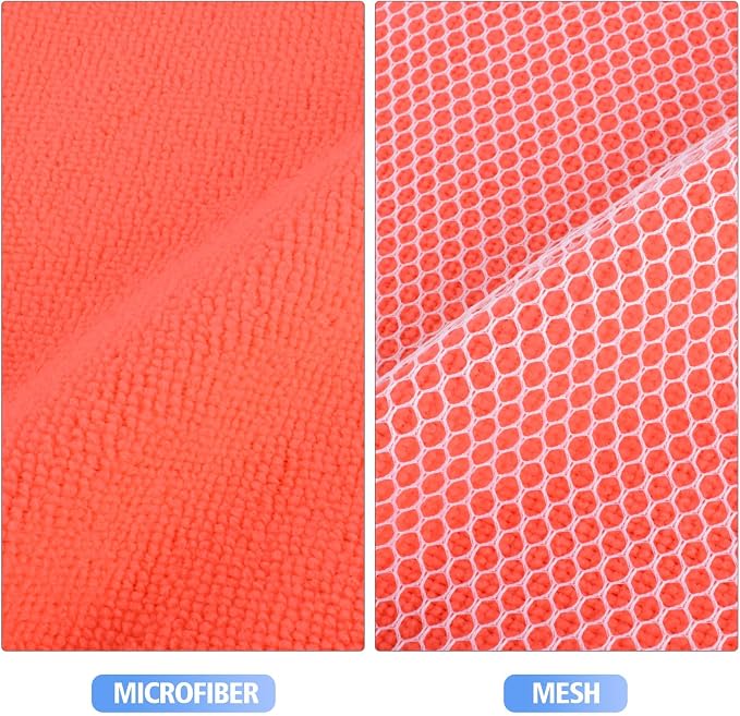 Dish Cloths for Washing Dishes with Scrub Side, Microfiber Dish Rags | Dual-sided microfiber dish cloths with scrubber for stuck-on food, quick dry kitchen washcloths 9 Pack, 7 Inch Mixing colors