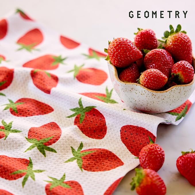 GEOMETRY Spring Kitchen Towels - Quick Dry Microfiber Cloth Spring & Summer Dish Towels for Kitchen Drying - Premium Quick Dry Towel - Sweet Green, 18" x 30" - 1-Pack