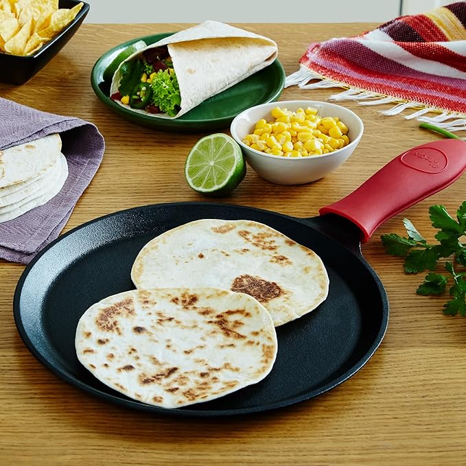 Uno Casa Cast Iron Comal Pan 10.5 Inch - Skillet for Roti, Tawa/Dosa Pan Pataconera, Comales para Tortillas - Comal Para Tortillas Grande - Cast Iron Griddle