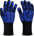 BBQ Gloves, 1472°F Heat Resistant with Silicone Grip Oven Mitts | Non-Slip Grip, for BBQ, Grilling, Oven, Smoker, Cooking and Baking