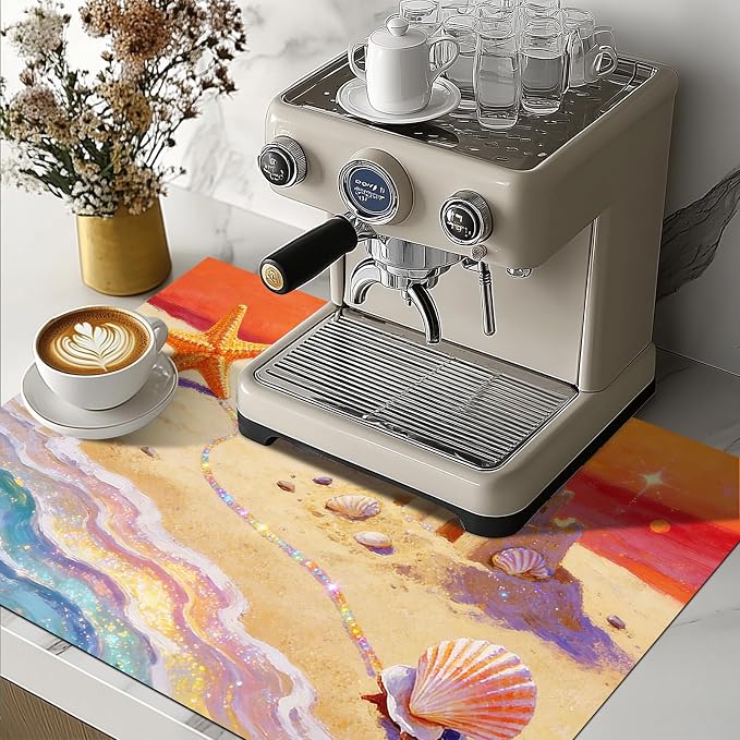 HOMETITUTE Summer Stove Top Cover 28x20 Starfish Beach Heat Resistant Protector
