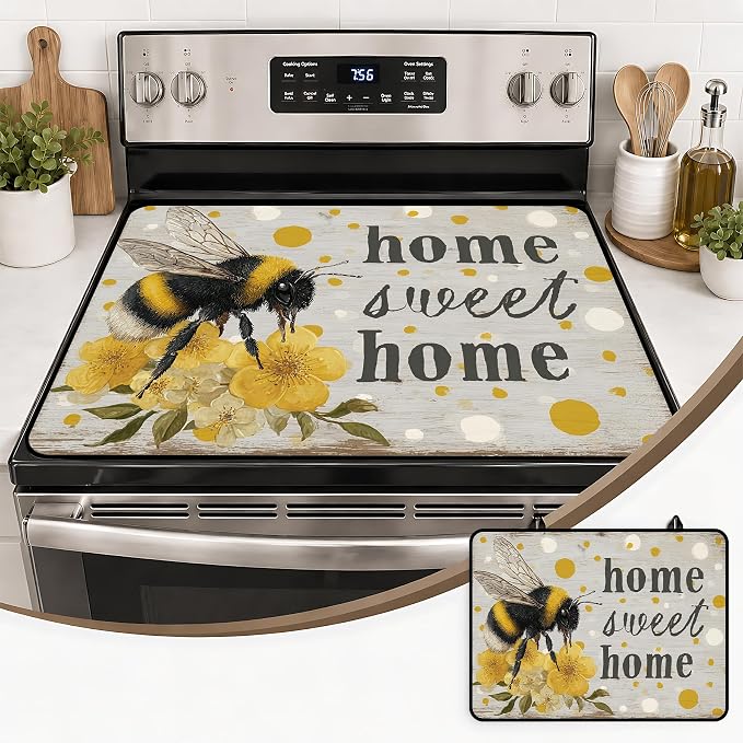 Stove Top Covers with A Non-slip Rubber Coating | protect Your Stove from Scratches, Extend Countertop Space, and Add A Classic Kitchen Touch