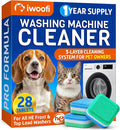Washing Machine Cleaner Tablets for Pet Owners Pro – Front & Top Load HE Washers – Removes Pet Hair Buildup Eliminates Odors & Residue – 28 Tablets 1-Year Supply – Septic Safe Deep Clean