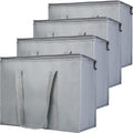 Bodaon 4-Pack Insulated Reusable Grocery Shopping Bags, X-Large Picnic Cooler Bag Top Cold, Insulated Food/Pizza Delivery Bag, Grey