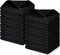Homaxy 100% Cotton Waffle Weave Dish Cloths, 24 Pack, Black | Soft and Absorbent Dish Towels, 12 x 12 Inches Quick Dry Dish Rags