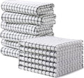 Homaxy Kitchen Towels and Dishcloths Set, Set of 12, Grey | Cotton Terry Kitchen Dish Towels, Super Soft and Absorbent Dish Cloths, 16 x 25 and 12 x 12 Inches
