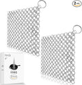 2Pack 4" Chain Mail Cast Iron Cleaner Scrubber, 316 Chainmail Scrubber | Cast Iron Skillet Cleaning Brush, Chainmail Scrubbing Metal Scrub Tool to Clean Dutch Oven Carbon Steel Wok Grill Pan Pot