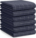 Homaxy 100% Cotton Terry Kitchen Towels, Large 6 Pack, Dark Grey | Ultra Soft and Absorbent Dish Towels for Kitchen, Suitable for Drying and Washing Dishes