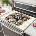 HOMETITUTE Coffee Time Stove Top Cover 28x20 Vintage Café Diatomite Mat