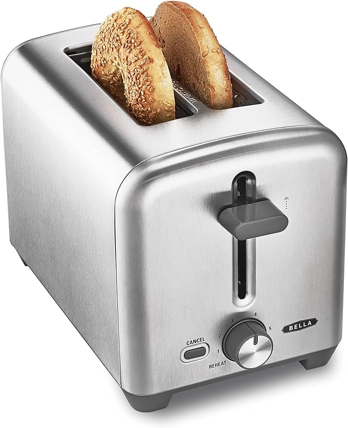 bella 2 Slice Toaster, Extra Wide Slots, Stainless Steel