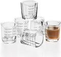 Espresso Shot Glass Liquid Heavy Sturdy Glass Shot Glasses Measuring cup Wine Glass 6 Pack 2oz/60ml By BCnmviku (Sturdy 6Pack)
