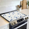 Daisy Electric Stove Top Cover Protector,Blue Cornflower Glass Flat Top Stove Mat,Heat-Resistant Oven Induction Cooktop Mat for Ceramic Countertop Mats Dish Drying Mat